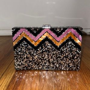 Zara acrylic clutch bag